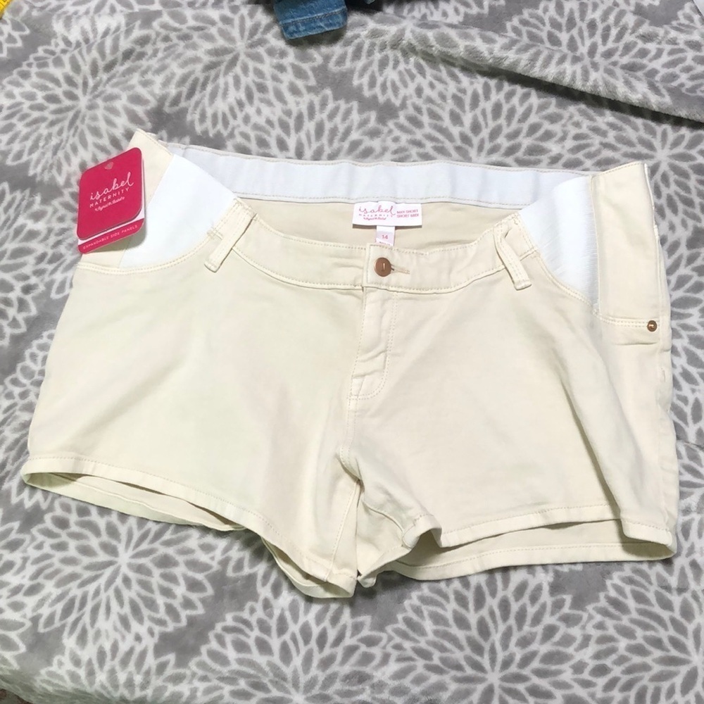 Isabel Maternity shorts expandable side panels size women’s 14 /32